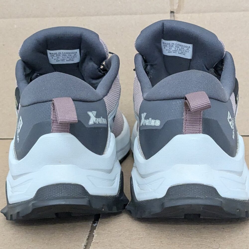 Salomon X Raise GTX Shoes Womens 9.5 Pink Gray GORE-TEX Hiking Quicklace Trail - Picture 10 of 16